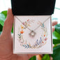 Boho Flowers Wreath Watercolor 16 - Love Knot Necklace