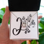 Botanical Monogram I - Love Knot Necklace