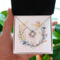 Boho Flowers Wreath Watercolor 03 - Love Knot Necklace