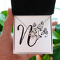Botanical Monogram N - Love Knot Necklace