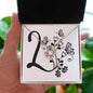 Botanical Monogram L - Love Knot Necklace