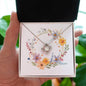 Boho Flowers Wreath Watercolor 10 - Love Knot Necklace