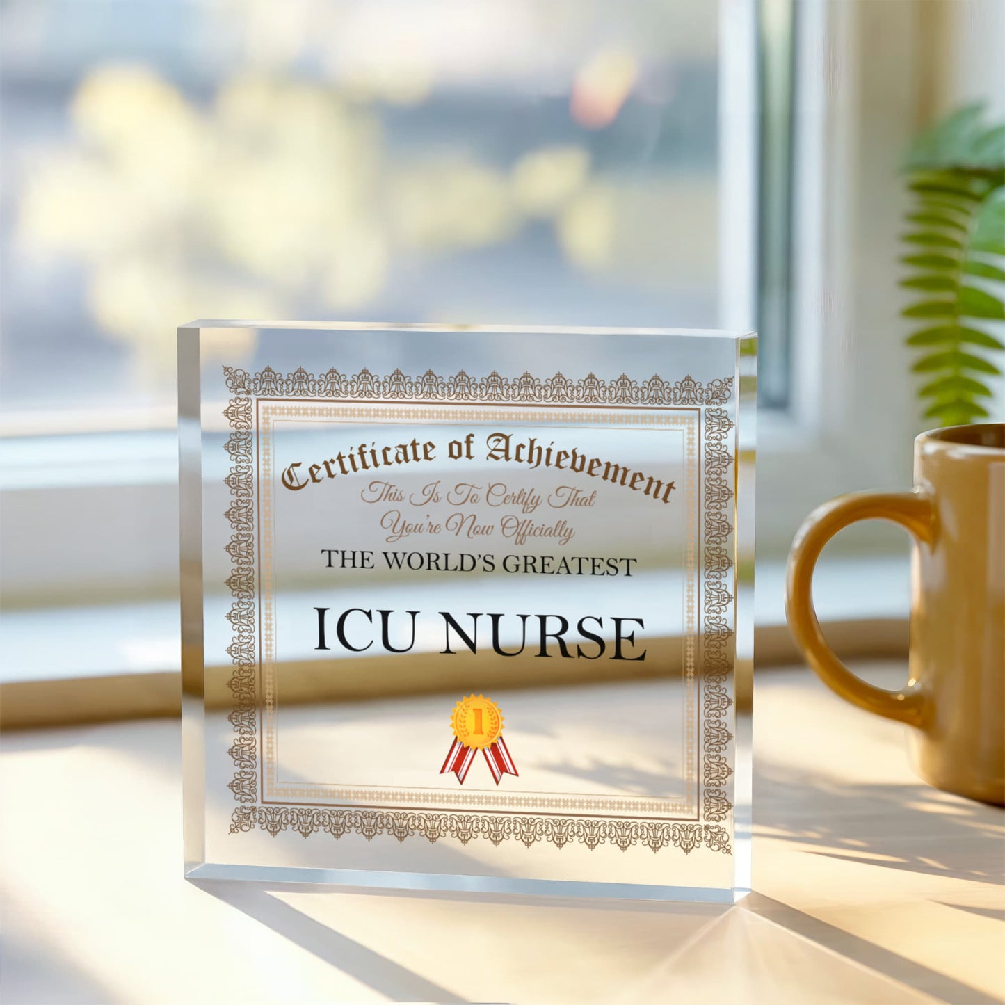 World's Greatest ICU Nurse - 6" x 6" Acrylic Block