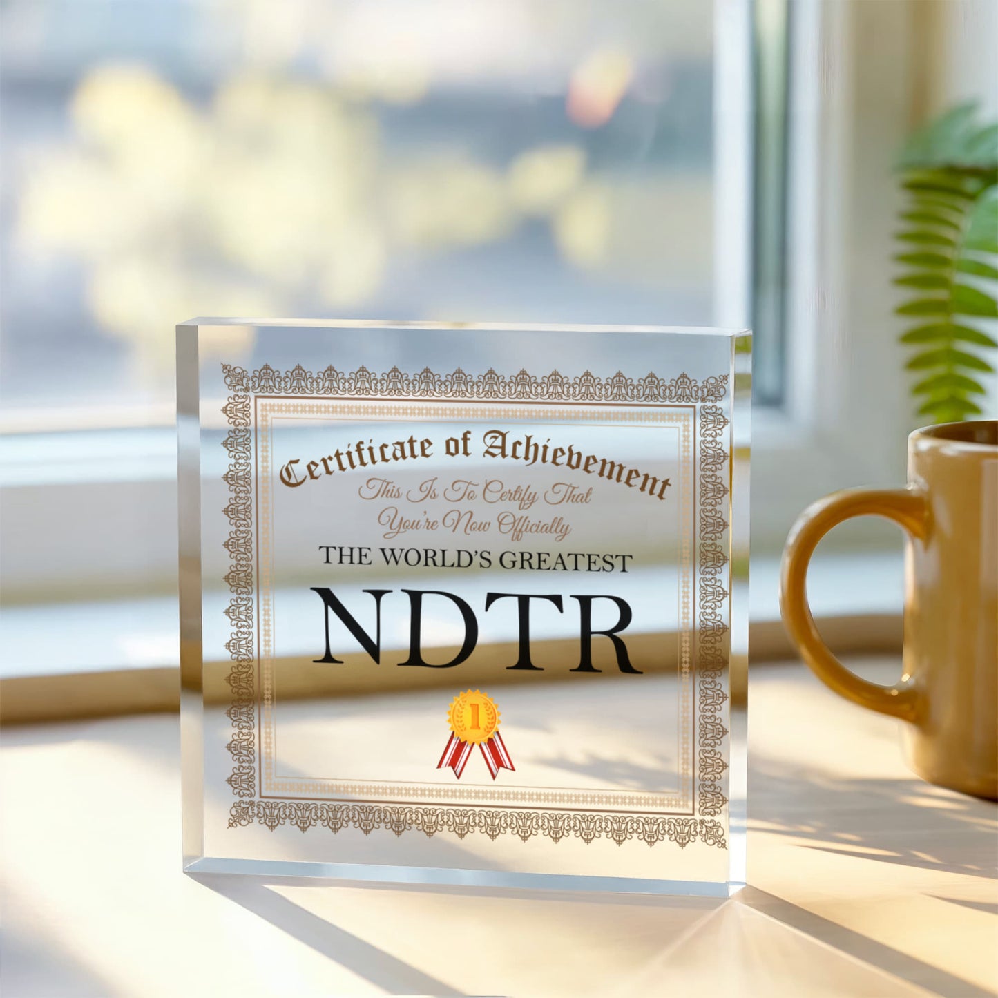 World's Greatest NDTR - 6" x 6" Acrylic Block