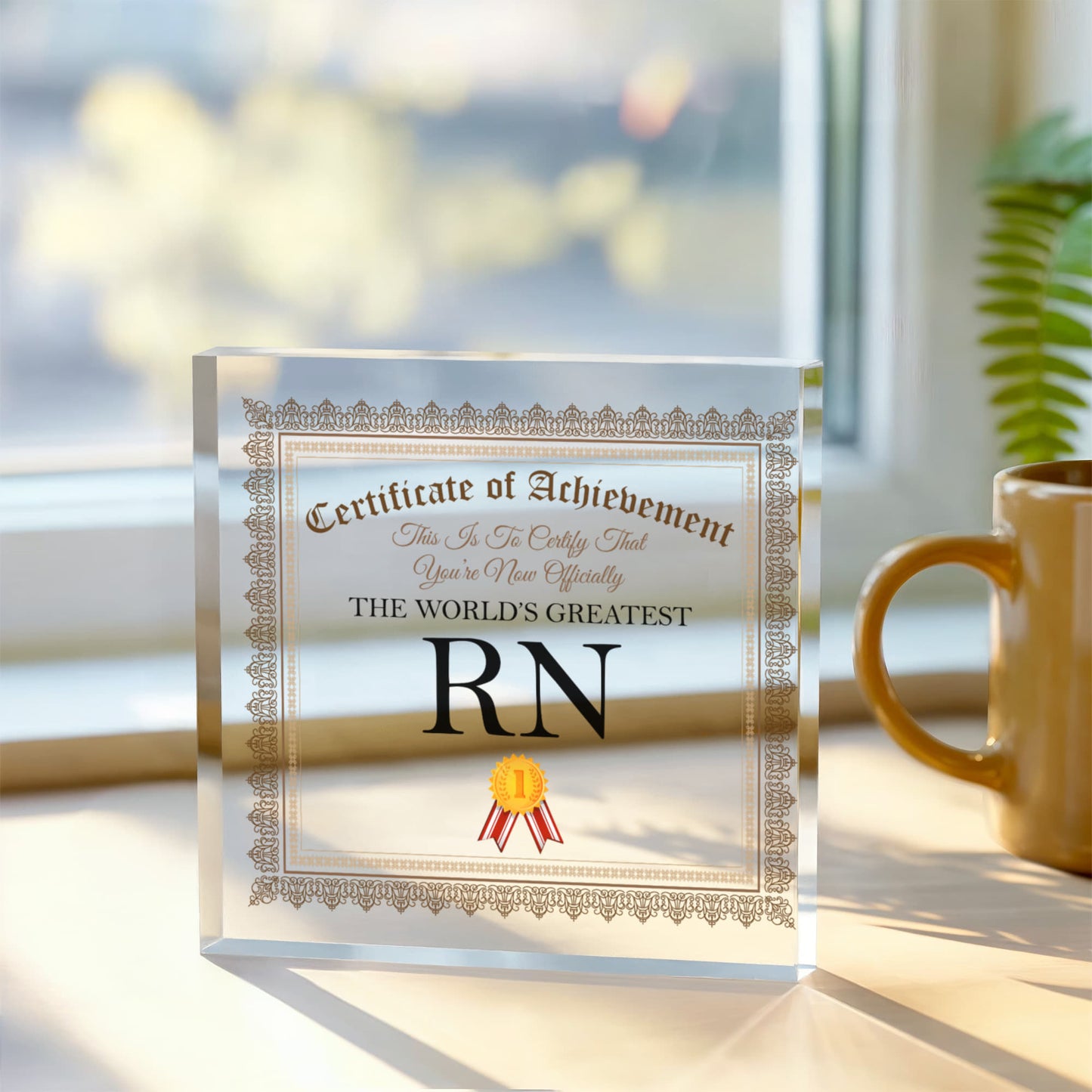 World's Greatest RN - 6" x 6" Acrylic Block