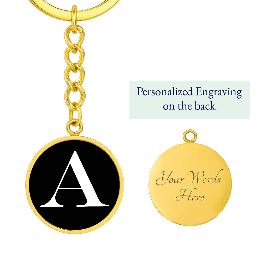 Initial A v3a - Luxury Keychain