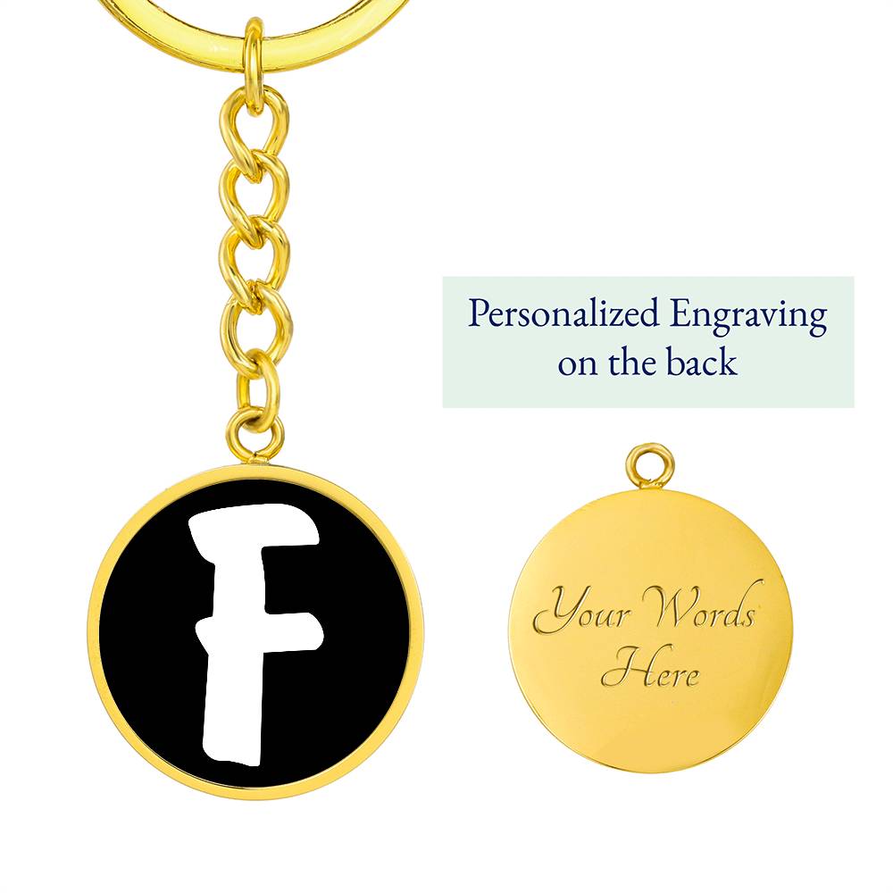 Initial F v3b - Luxury Keychain