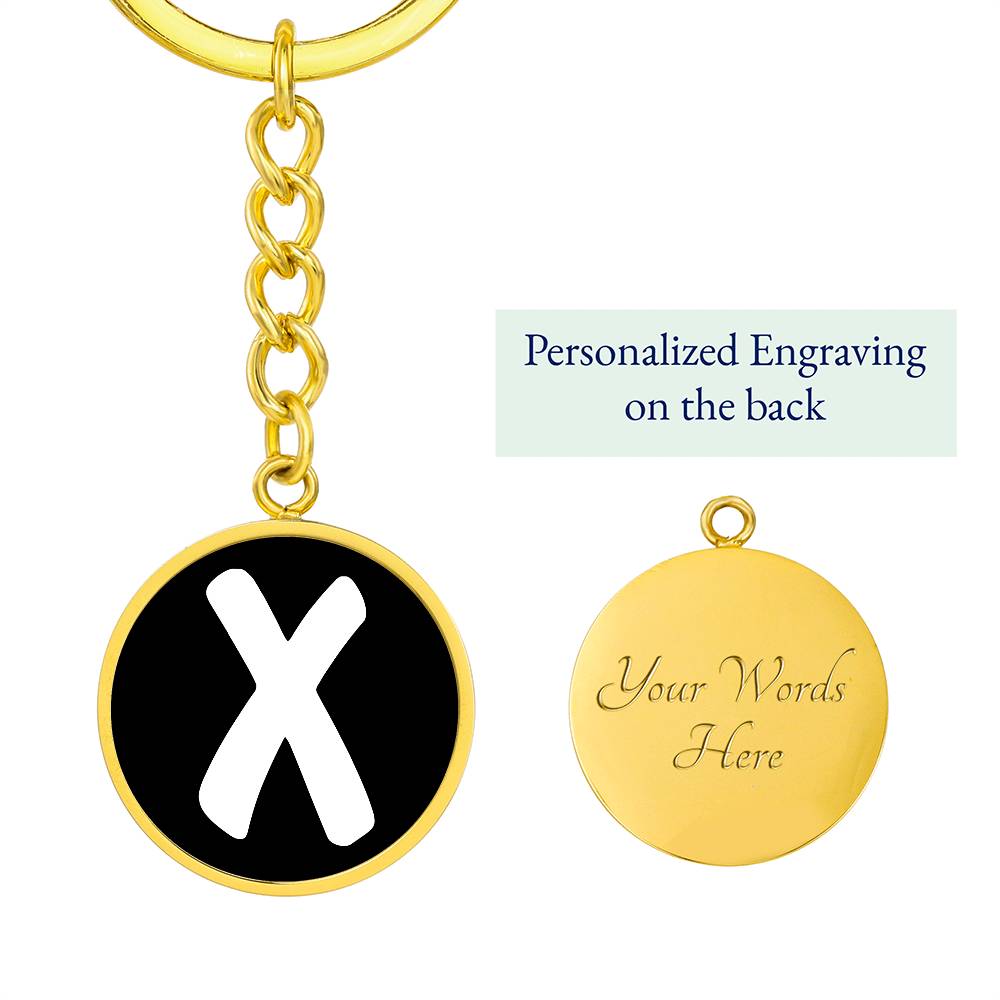 Initial X v3b - Luxury Keychain
