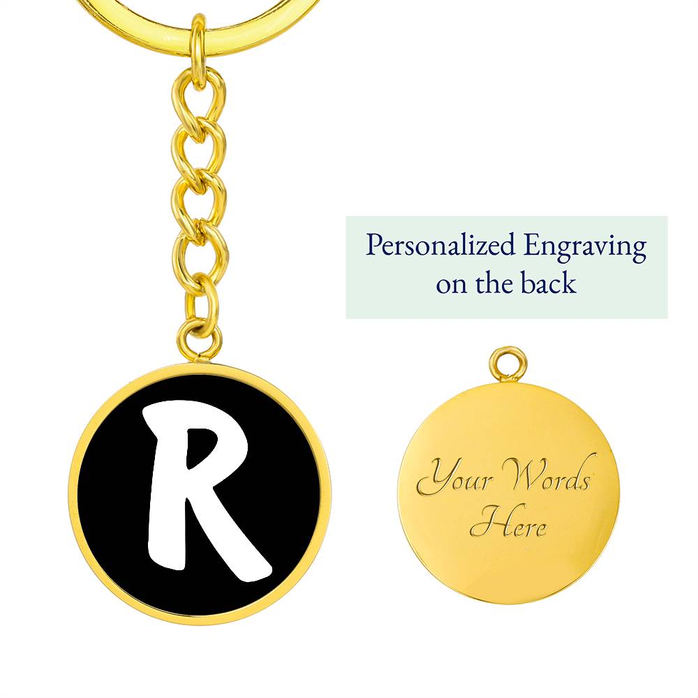 Initial R v3b - Luxury Keychain