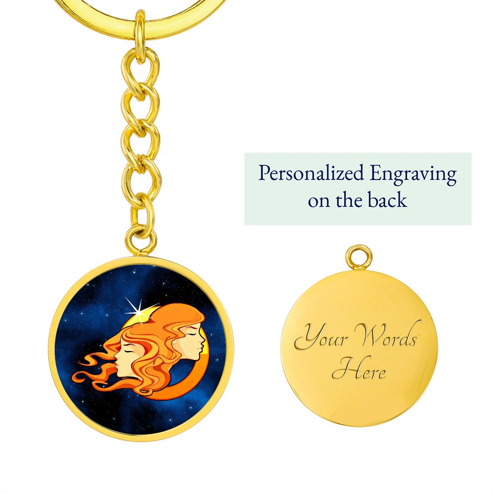 Zodiac Sign Gemini - Luxury Keychain