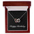 Happy Birthday v2 - Interlocking Hearts Necklace With Mahogany Style Luxury Box