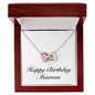 Happy Birthday Maureen - Interlocking Hearts Necklace With Mahogany Style Luxury Box