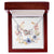 Boho Flowers Wreath Watercolor 02 - Interlocking Hearts Necklace With Mahogany Style Luxury Box