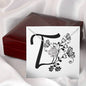 Botanical Monogram T - Love Knot Necklace With Mahogany Style Luxury Box