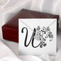 Botanical Monogram U - Love Knot Necklace With Mahogany Style Luxury Box