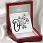 Botanical Monogram O - Love Knot Necklace With Mahogany Style Luxury Box