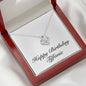 Happy Birthday Tiffanie - Love Knot Necklace With Mahogany Style Luxury Box
