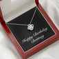 Happy Birthday Brittney v2 - Love Knot Necklace With Mahogany Style Luxury Box