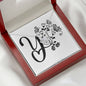 Botanical Monogram Y - Love Knot Necklace With Mahogany Style Luxury Box