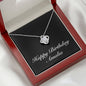 Happy Birthday Amalia v2 - Love Knot Necklace With Mahogany Style Luxury Box