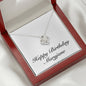 Happy Birthday Maryjane - Love Knot Necklace With Mahogany Style Luxury Box