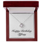 Happy Birthday Tiffany - Love Knot Necklace With Mahogany Style Luxury Box