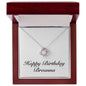 Happy Birthday Breanna - Love Knot Necklace With Mahogany Style Luxury Box