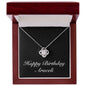 Happy Birthday Araceli v2 - Love Knot Necklace With Mahogany Style Luxury Box