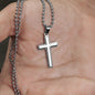 Muscle Car 11 - Stainless Steel Ball Chain Cross Necklace With Mahogany Style Luxury Box