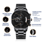 Best Father Since 2019 - Black Chronograph Watch