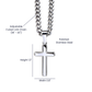 Muscle Car 04 - Stainless Steel Cuban Link Chain Cross Necklace With Mahogany Style Luxury Box