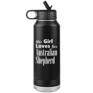 Australian Shepherd - 32oz Insulated Water Bottle