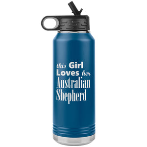 Australian Shepherd - 32oz Insulated Water Bottle