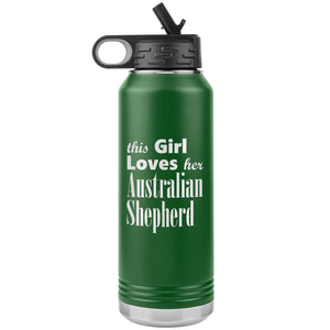 Australian Shepherd - 32oz Insulated Water Bottle