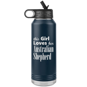 Australian Shepherd - 32oz Insulated Water Bottle