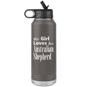Australian Shepherd - 32oz Insulated Water Bottle