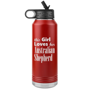 Australian Shepherd - 32oz Insulated Water Bottle