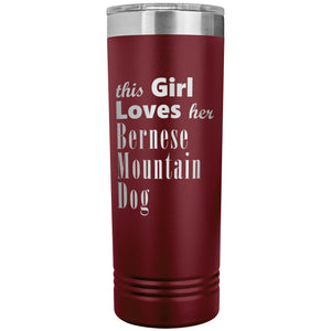 Bernese Mountain Dog - 22oz Insulated Skinny Tumbler