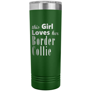 Border Collie - 22oz Insulated Skinny Tumbler