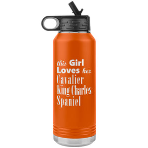 Cavalier King Charles Spaniel - 32oz Insulated Water Bottle