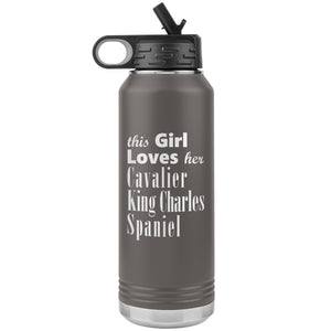 Cavalier King Charles Spaniel - 32oz Insulated Water Bottle