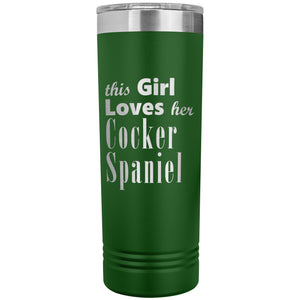 Cocker Spaniel - 22oz Insulated Skinny Tumbler