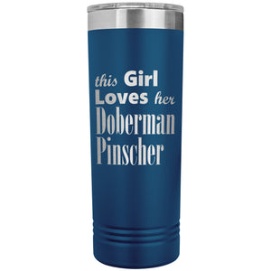 Doberman Pinscher - 22oz Insulated Skinny Tumbler