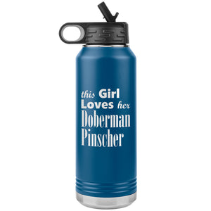 Doberman Pinscher - 32oz Insulated Water Bottle