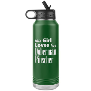 Doberman Pinscher - 32oz Insulated Water Bottle