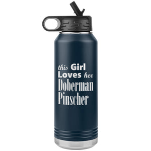 Doberman Pinscher - 32oz Insulated Water Bottle