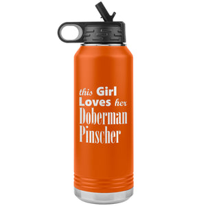 Doberman Pinscher - 32oz Insulated Water Bottle
