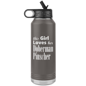 Doberman Pinscher - 32oz Insulated Water Bottle