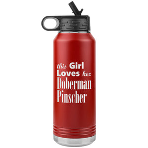 Doberman Pinscher - 32oz Insulated Water Bottle