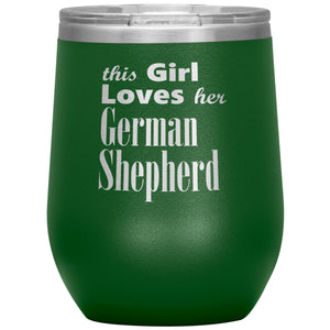 German Shepherd - 12oz Insulated Wine Tumbler